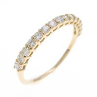 K18YG ハーフエタニティ ダイヤモンドリング