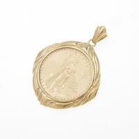 K18YG（枠）コイン ペンダント