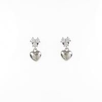 PT ハート ダイヤモンドピアス