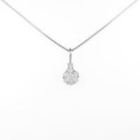 K18WG ダイヤモンドネックレス