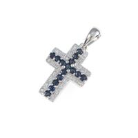 750WG クロス サファイヤペンダント