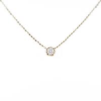 K10YG ソリティア ダイヤモンドネックレス