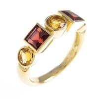 K18YG ガーネットリング