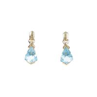 K18YG ブルートパーズピアス