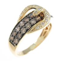 14KT／14KTBG ベルト ダイヤモンドリング