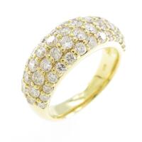 K18YG パヴェ ダイヤモンドリング