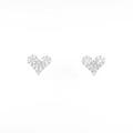 【リメイク】K18WG ハート パヴェ ダイヤモンドピアス
