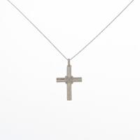 K10YG クロス ダイヤモンドネックレス