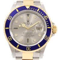 ロレックス 16613SG． サブマリーナデイト SSxYG 自動巻