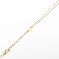 K18YG ハート チェーンブレスレット