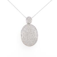 K18WG パヴェ ダイヤモンドネックレス