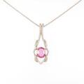 K18PG 非加熱 ピンクサファイヤネックレス