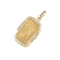 K18YG（枠） ダイヤモンドコインペンダント