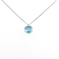 K18WG ジルコンネックレス