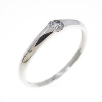 K18WG ソリティア ダイヤモンドリング