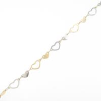 K18YG／PT ハート ブレスレット