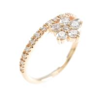 K10PG フラワー ダイヤモンドリング