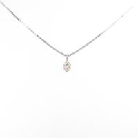 K18WG ソリティア ダイヤモンドネックレス