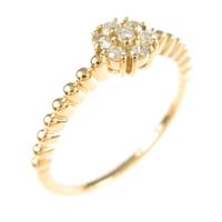 【リメイク】K18YG フラワー ダイヤモンドリング