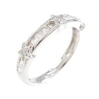 K18WG スター ダイヤモンドリング