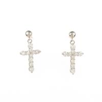 PT クロス ダイヤモンドピアス