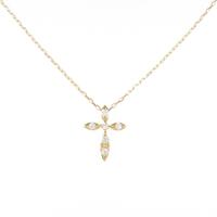 【リメイク】K18YG クロス ダイヤモンドネックレス