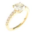 【リメイク】K18YG ダイヤモンドリング 1．060ct・K・SI1・3EXT H＆C