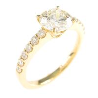 【リメイク】K18YG ダイヤモンドリング 1．060ct・K・SI1・3EXT H＆C