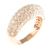 K18PG パヴェ ハーフエタニティ ダイヤモンドリング