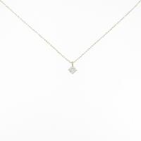 K18YG ソリティア ダイヤモンドネックレス