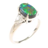 タサキ ブラックオパールリング