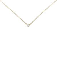 K18YG ソリティア ダイヤモンドネックレス