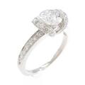 ティファニー リボン リング 0．80ct・F・VVS1
