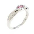 K18WG ピンクサファイヤリング