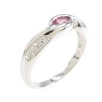 K18WG ピンクサファイヤリング