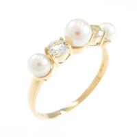 K18YG アコヤパールリング