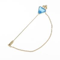 K18YG ブルートパーズブローチ