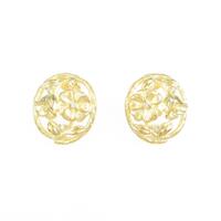 K18YG フラワー ダイヤモンドピアス