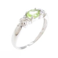 K18WG ペリドットリング