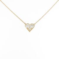 【リメイク】K18YG ハート ダイヤモンドネックレス