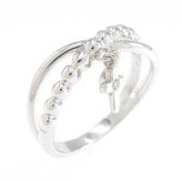 K18WG クロス ダイヤモンドリング