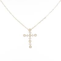 【リメイク】K18YG クロス ダイヤモンドネックレス