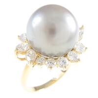 クイーン クロチョウパールリング