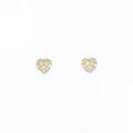 K18YG パヴェ ハート ダイヤモンドピアス