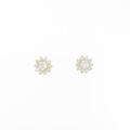 【リメイク】K18YG フラワー ダイヤモンドピアス