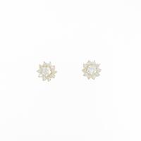 【リメイク】K18YG フラワー ダイヤモンドピアス