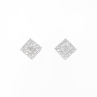 K18WG ダイヤモンドピアス