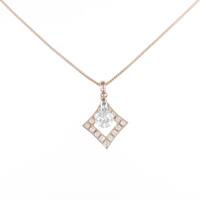 K18PG／K18WGダイヤモンドネックレス 0．311ct・F・VS2・GOOD