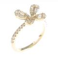 K18YG バタフライ ダイヤモンドリング