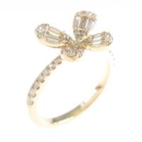 K18YG バタフライ ダイヤモンドリング